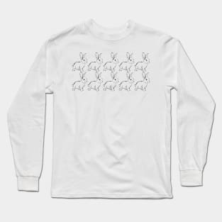 White Bunny Rabbits March Long Sleeve T-Shirt